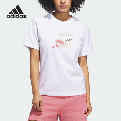 Adidas/阿迪达斯官方正品FC圆领短袖T恤新款女白色短袖T恤JN2543