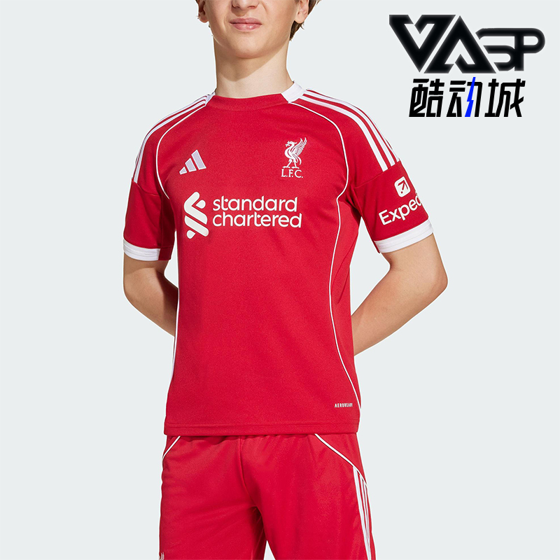 Adidas/阿迪达斯正品LIVERPOOL大童足球训练运动圆领球衣JV6436