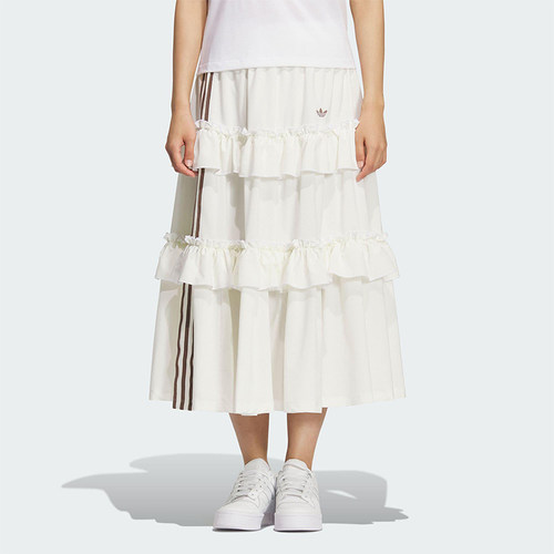 Adidas/阿迪达斯正品三叶草女士时尚休闲优雅宽松蛋糕裙KQ6506