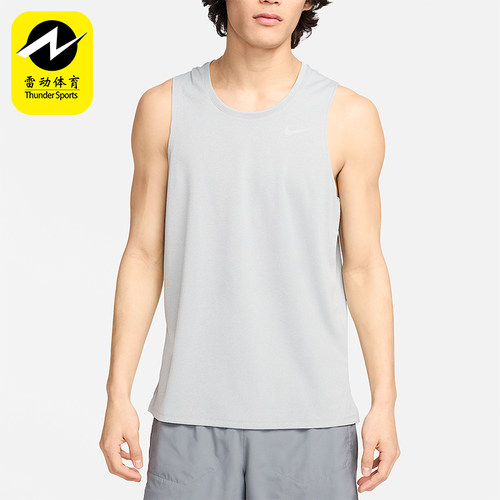 Nike/耐克正品2025男士套头圆领透气网眼跑步背心T恤DV9322-097