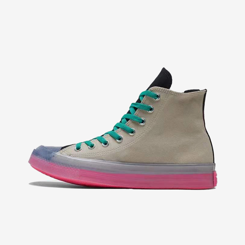 Converse匡威 果冻高帮潮流帆布鞋男女同款休闲鞋米黑粉 170137C