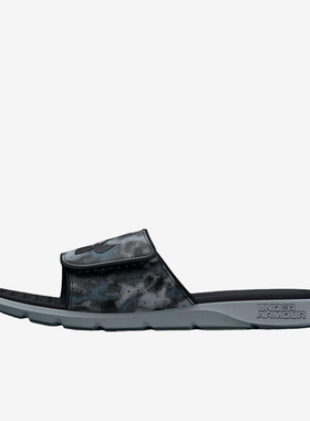 UA/安德玛正品新款男子户外休闲耐磨魔术贴一字拖鞋3026024-402