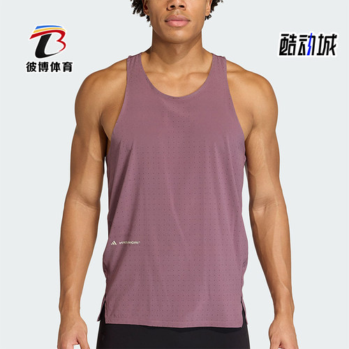 Adidas/阿迪达斯正品夏季男士无袖反光运动舒适透气跑步T恤KB8429
