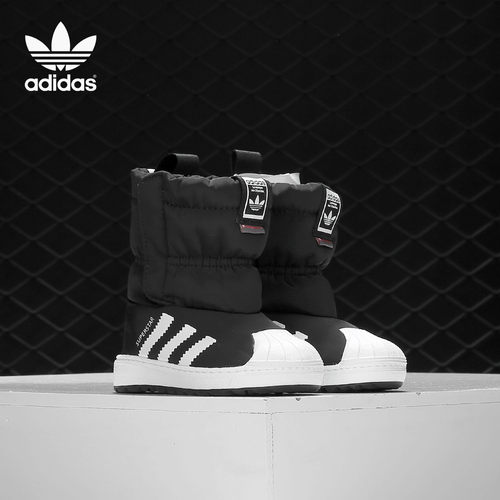 Adidas/阿迪达斯正品 三叶草新款小童休闲经典运动雪地靴B22502