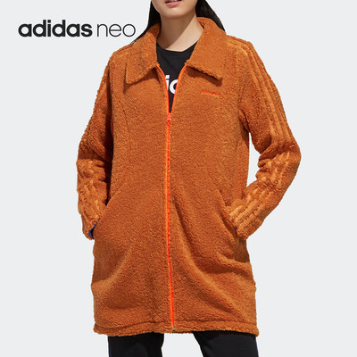 阿迪达斯正品NEO宝可梦联名女子摇粒绒翻领外套FU3920 FU3921