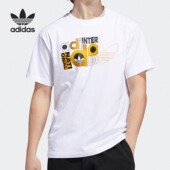 T恤 Adidas 印花圆领运动短袖 男子LOGO GD2107 阿迪达斯正品