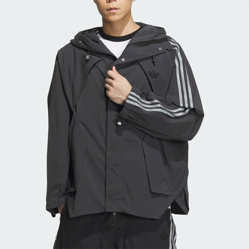 阿迪达斯男女连帽运动外套