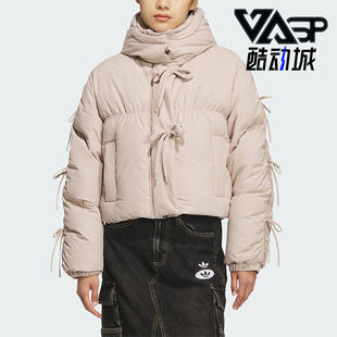 DOWN女士休闲时尚 Adidas PLAY BOW 连帽羽绒服KC2610 阿迪达斯正品