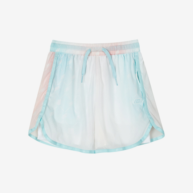 Skechers/斯凯奇正品夏季新款女童时尚透气运动休闲梭织短裤