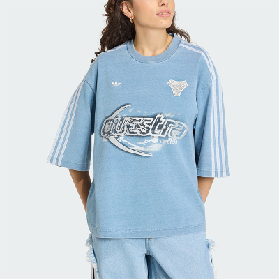 Adidas/阿迪达斯正品ADILENIUMDENIMT-SHIRT女经典短袖T恤KZ5011