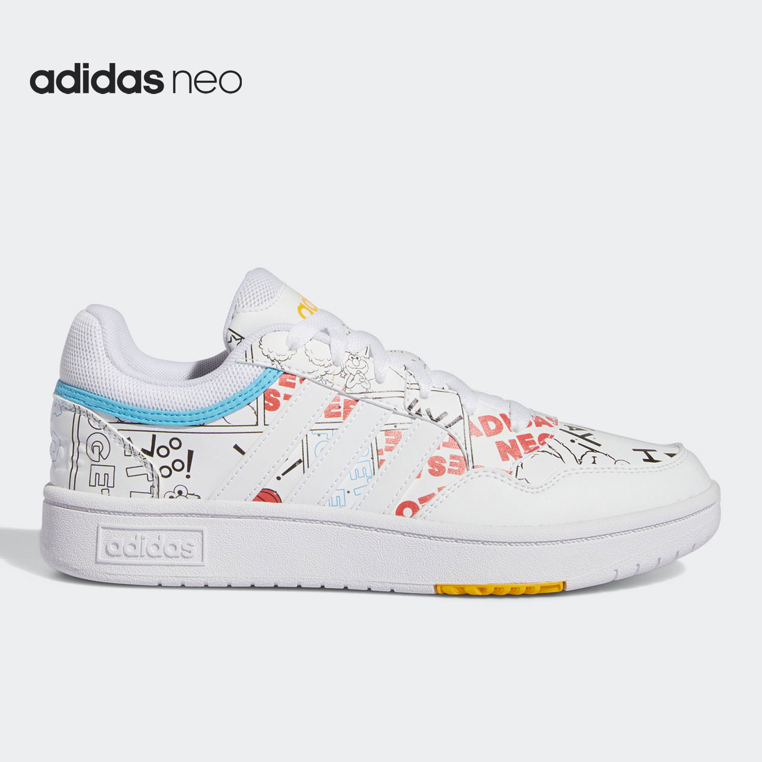 Adidas/阿迪达斯正品NEO HOOPS 3.0 女子芝麻街休闲鞋GW6990