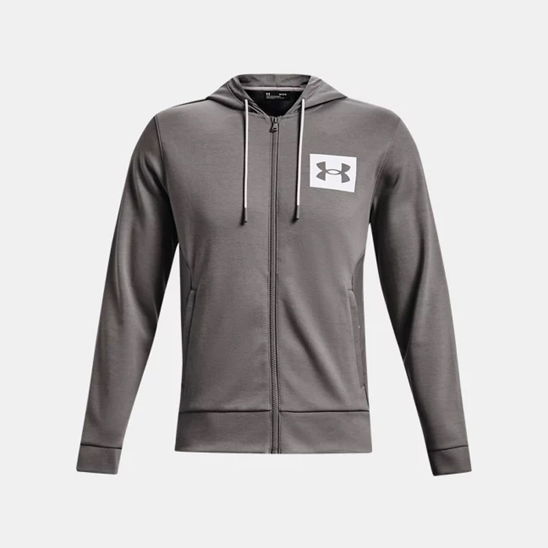 安德玛正品UA Summit 男子针织连帽训练运动服针织外套1366232