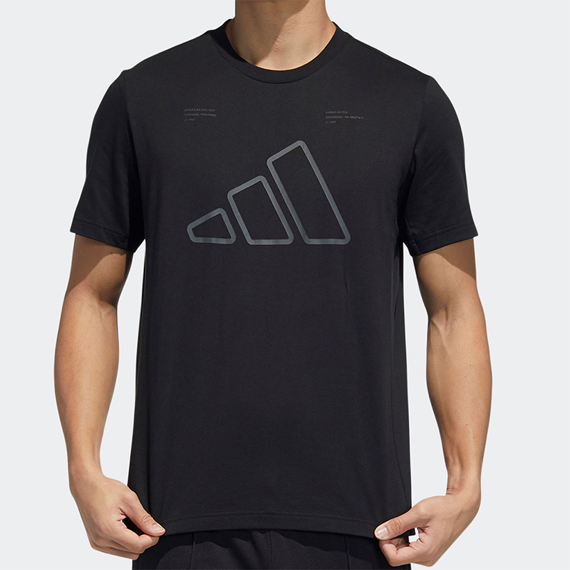 Adidas/阿迪达斯正品TECH GRAPHIC TEE男士透气针织短袖T恤GP0983