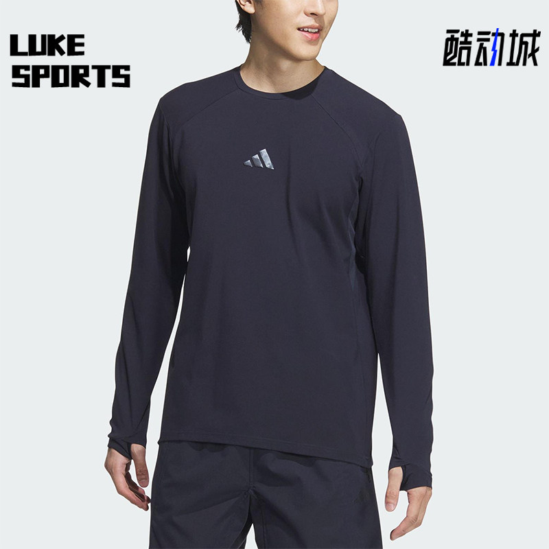 Adidas/阿迪达斯正品2025春季男士针织三条纹经典运动长袖JM2018