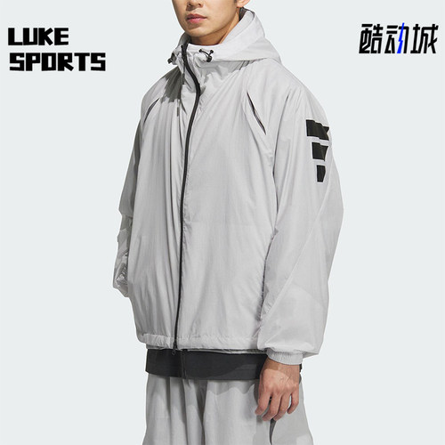 Adidas/阿迪达斯正品新款男士经典运动连帽梭织宽松外套JM6232