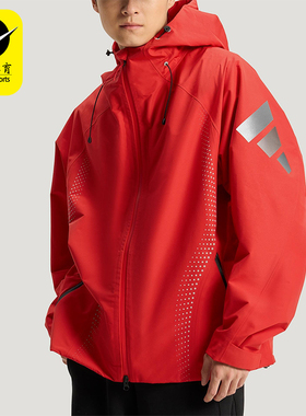 Adidas/阿迪达斯正品2025冬季款男士日常连帽梭织运动外套KH0169