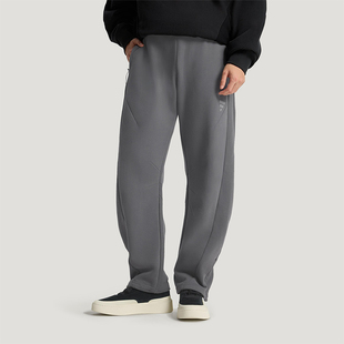 Adidas/阿迪达斯正品2025冬季款男士日常直筒针织印花长裤KH3002