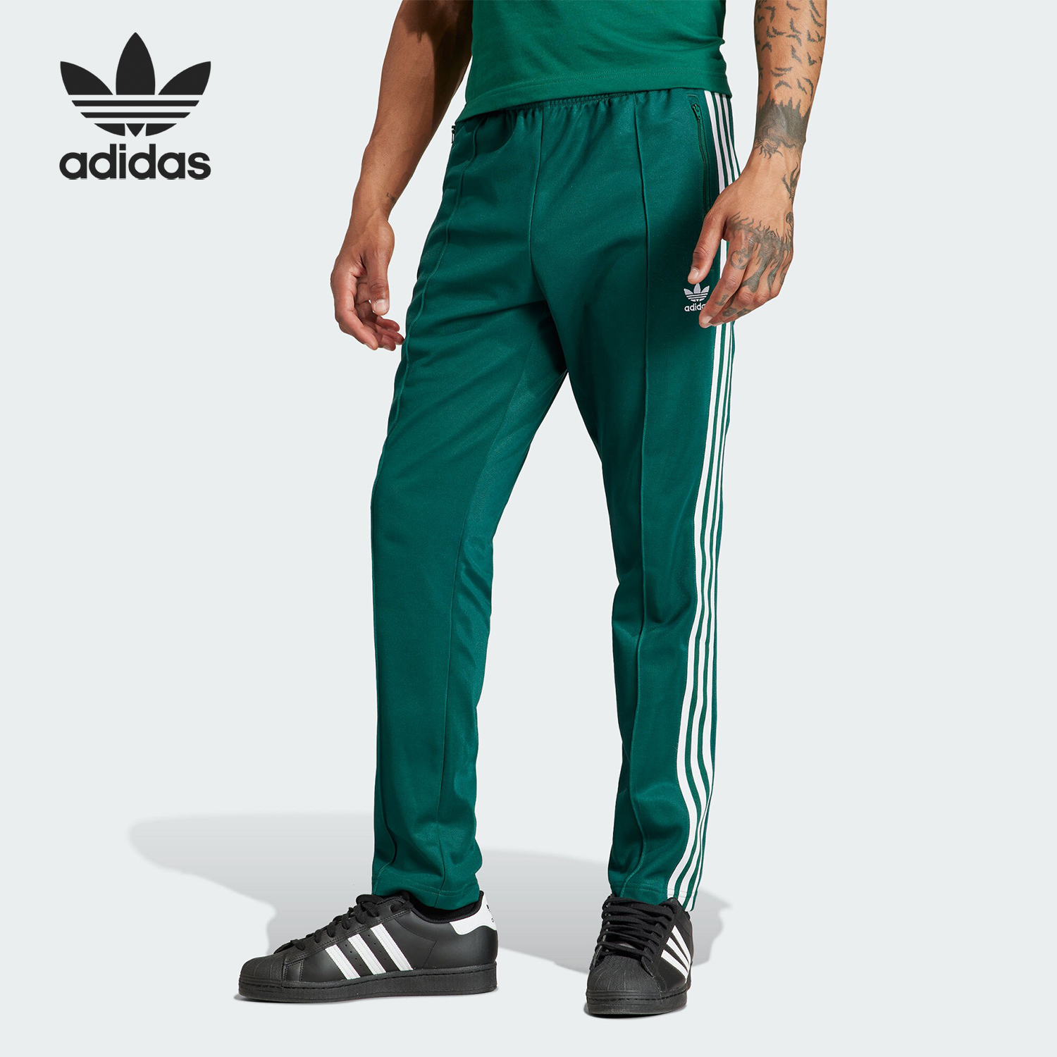 Adidas/阿迪达斯官方正品三叶草男士新款复古修身运动裤IP0419