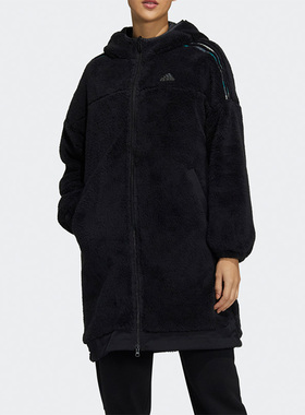 Adidas/阿迪达斯正品休闲STR FLEEC女子运动保暖外套 H09701