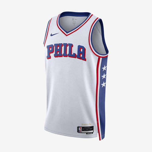 Nike耐克正品NBA费城76人队麦凯恩背心运动舒适篮球DX8484-100