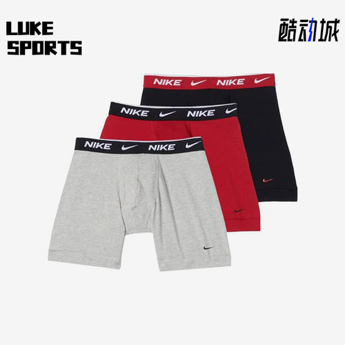 Nike/耐克正品时尚男士字母印花经典松紧腰平角内裤KE1107-012