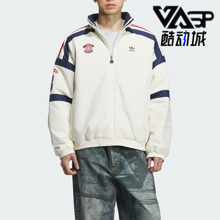 Adidas/阿迪达斯正品三叶草男士运动双面穿保暖立领棉服KC0094