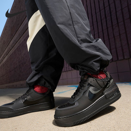 Nike/耐克正品AF1 Shadow女士厚底透气低帮休闲鞋FB7582-001