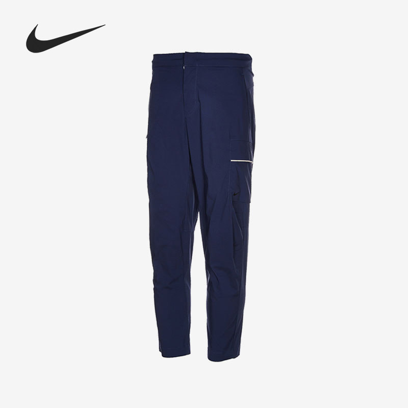 Nike耐克正品男梭织透气深蓝色口袋工装锥形运动长裤DD7035-410