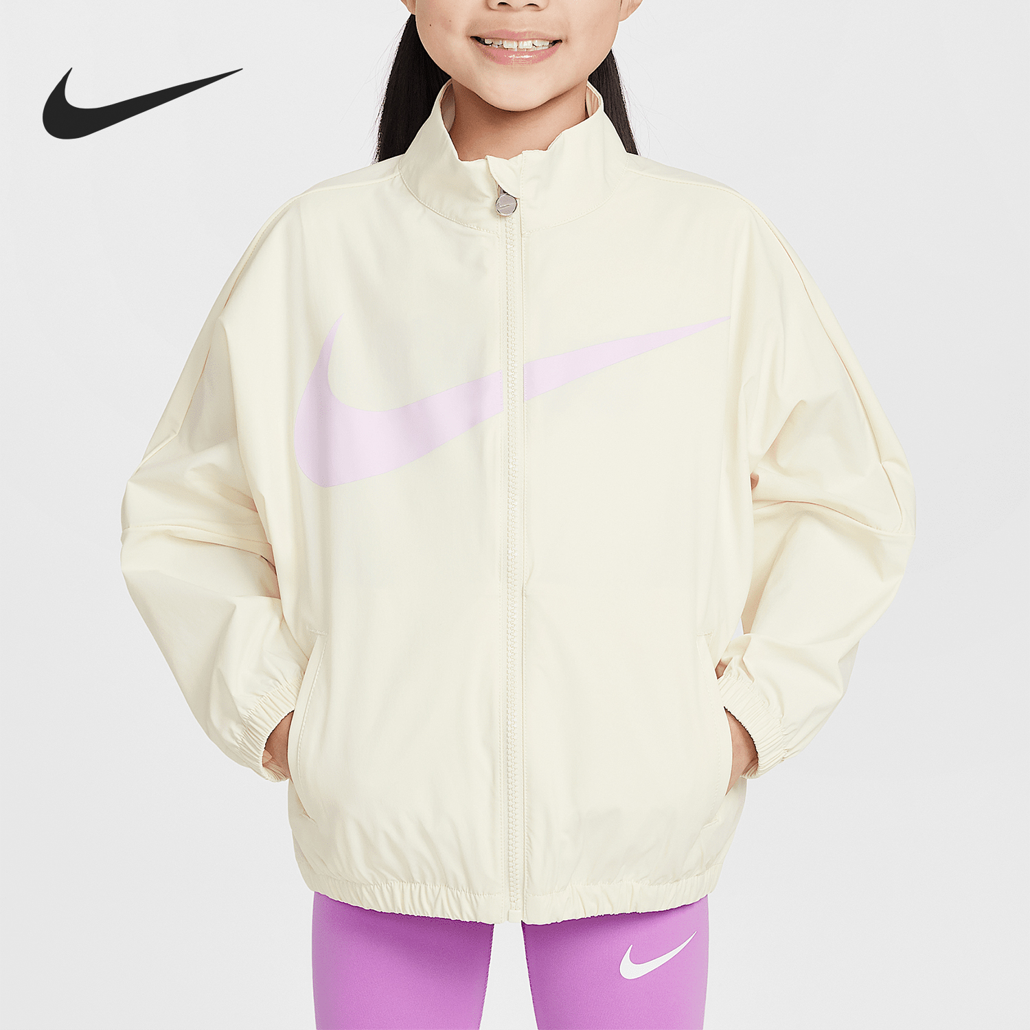 Nike/耐克正品Swoosh小童梭织轻盈休闲防晒外套II2415-113