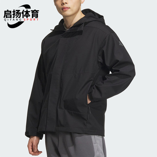 阿迪达斯男士梭织连帽宽松外套