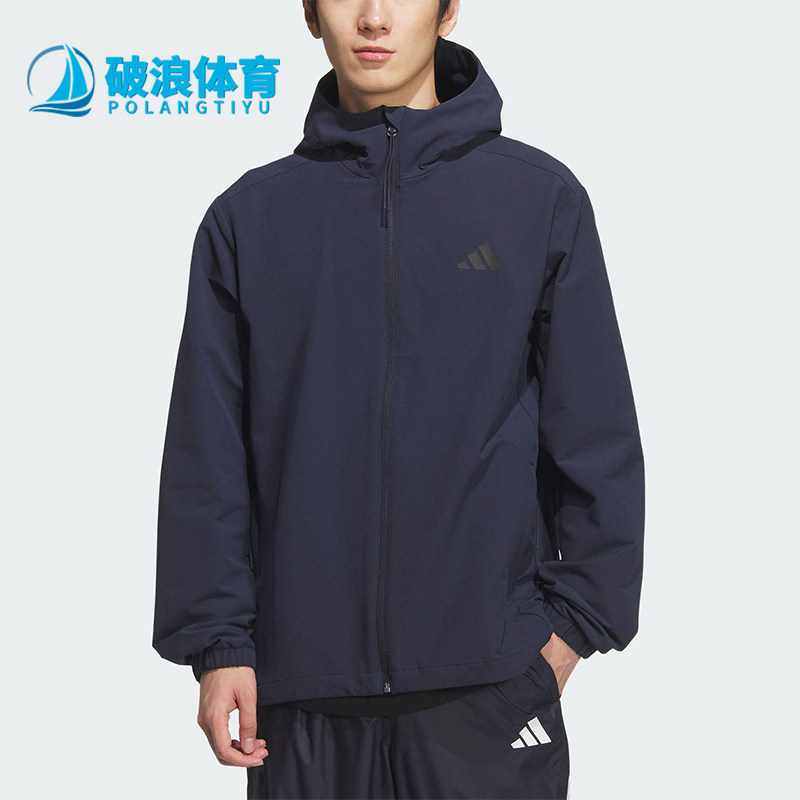 Adidas/阿迪达斯正品V SFT SHELL JK男女休闲运动宽松外套KF5223 - 实物图