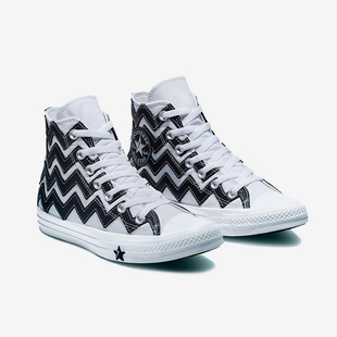 印花潮流系带轻便透气休闲板鞋 女士时尚 565376C 匡威正品 Converse
