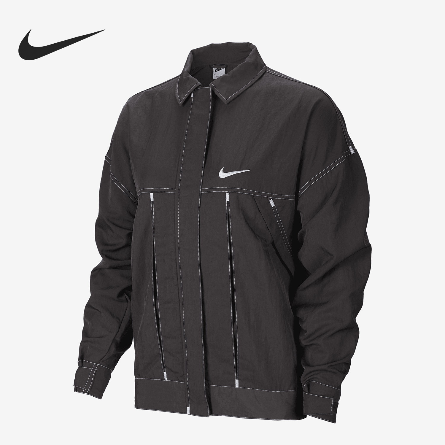 Nike/耐克正品Sportswear 女子梭织工装翻领夹克FD9929-261