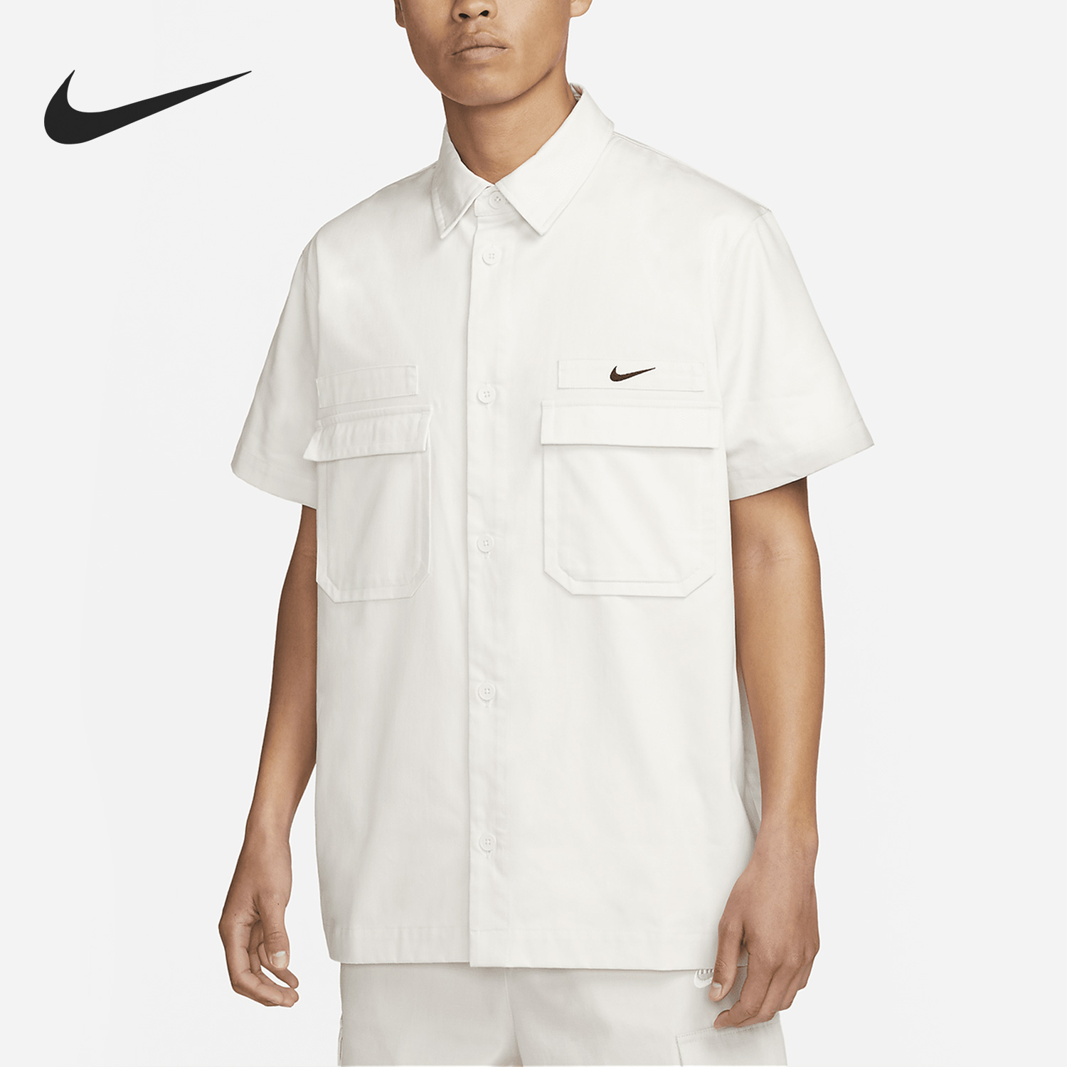 Nike/耐克正品夏季新款宽松工装衬衫男子运动短袖DX3341-030