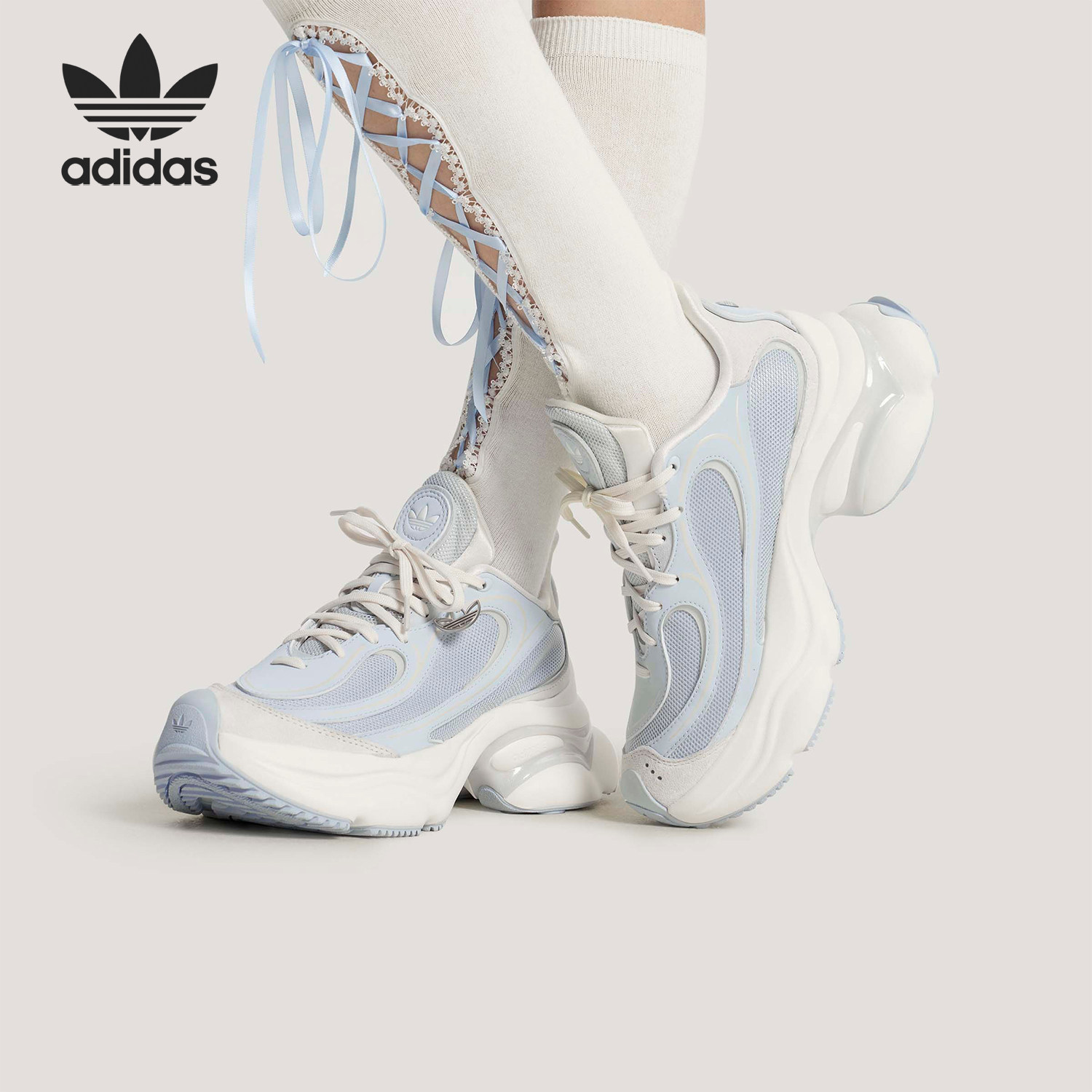 Adidas/阿迪达斯正品三叶草女士耐磨经典运动厚底运动鞋KJ3975 - 实物图