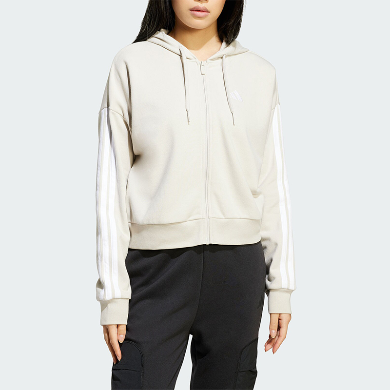 Adidas/阿迪达斯正品W 3S FT FZ HD女士拉链夹克外套JW1821