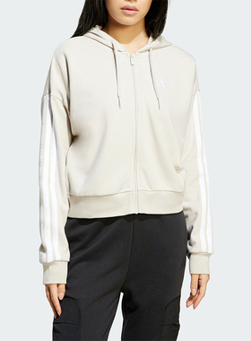 Adidas/阿迪达斯正品W 3S FT FZ HD女士拉链夹克外套JW1821