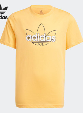 Adidas/阿迪达斯正品年新款大童三叶草夏季短袖运动T恤GN2300