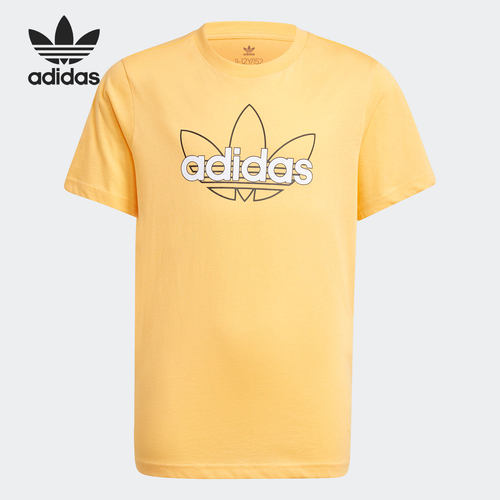 Adidas/阿迪达斯正品年新款大童三叶草夏季短袖运动T恤GN2300