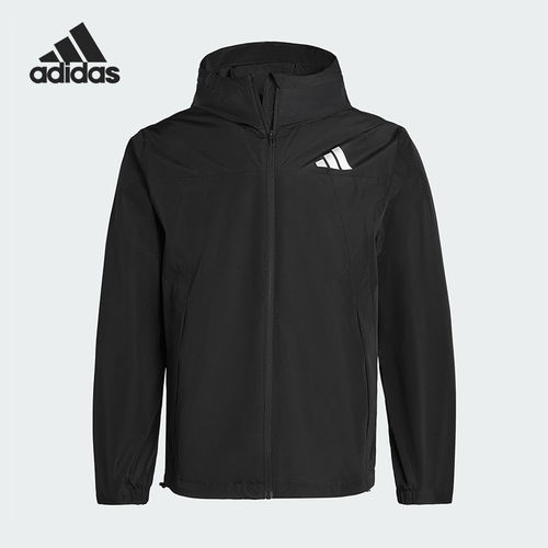 Adidas/阿迪达斯官方正品WOVENJACKET新款男女黑色夹克外套IB7052