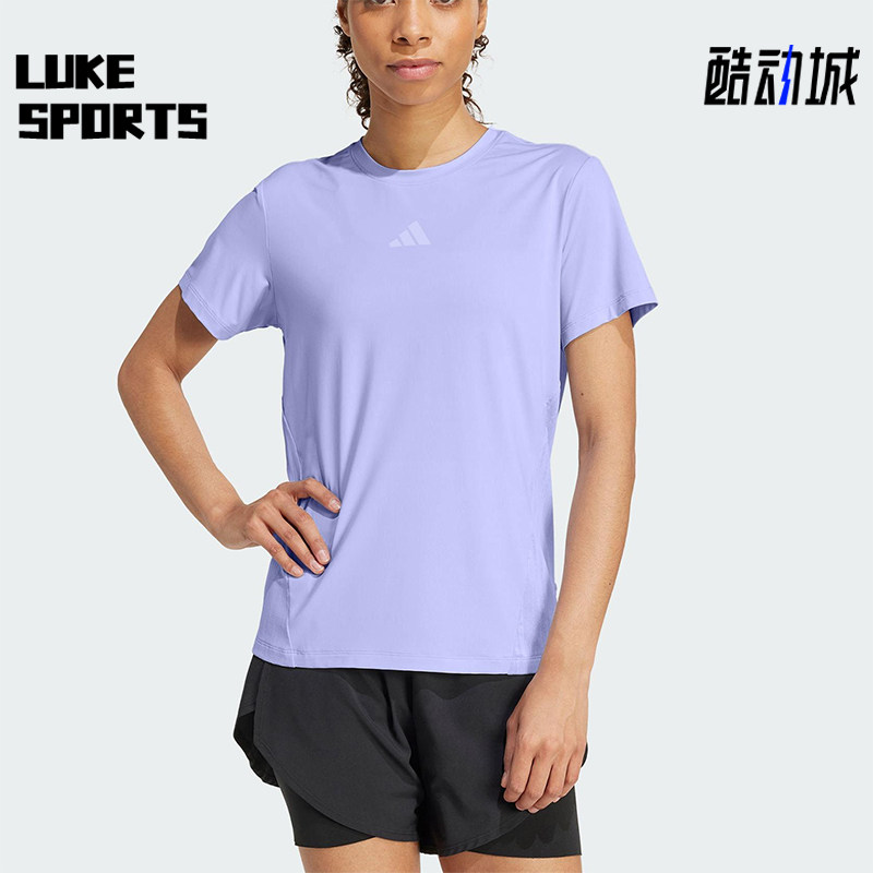 Adidas/阿迪达斯正品2025夏季款女士健身经典透气运动短袖JZ6280 - 实物图