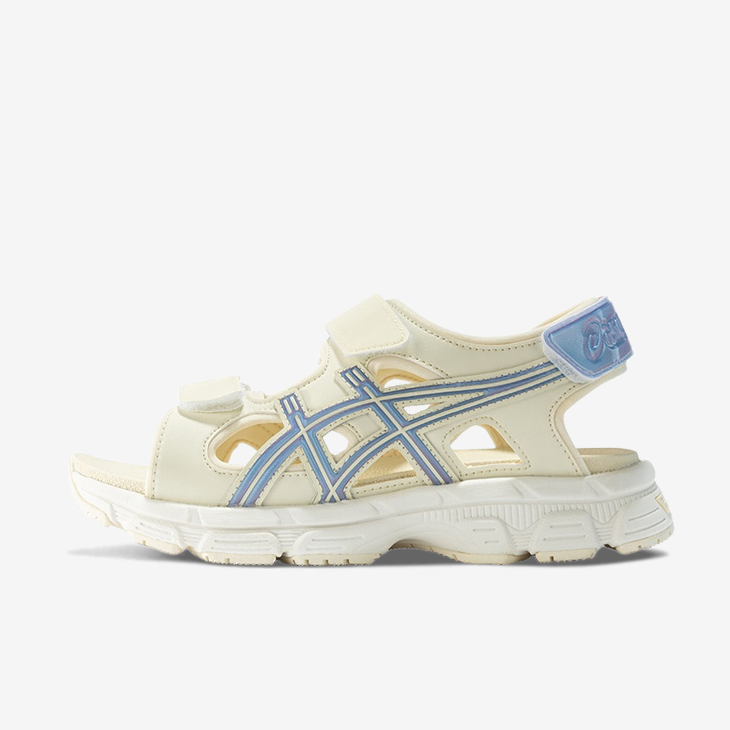 Asics亚瑟士正品Kahana男女魔术贴露趾平跟凉鞋1203A130-101