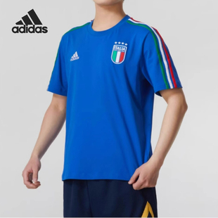 男士 新款 针织圆领足球训练运动T恤IU2108 阿迪达斯正品 Adidas