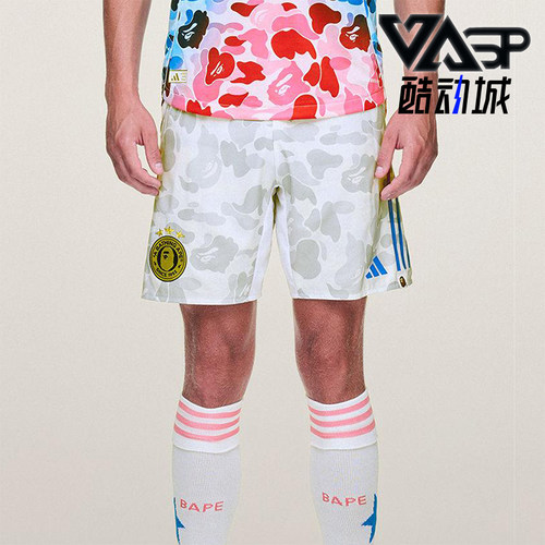 Adidas/阿迪达斯正品BAPE FB SHORTS男女耐穿松紧腰短裤KB2205