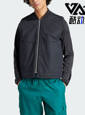 Adidas/阿迪达斯正品三叶草男士简约拉链运动棉马甲IR7735