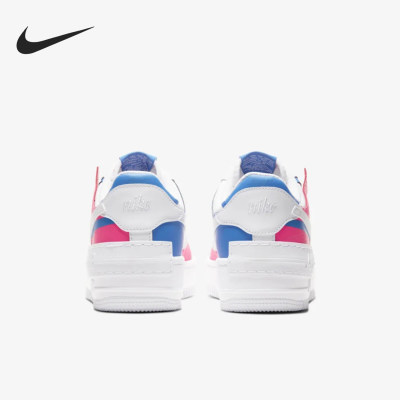 Nike/耐克正品Air Force 1女士低帮拼接耐磨板鞋CU3012-111