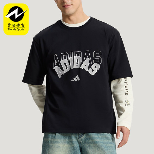Adidas/阿迪达斯正品U 2IN1 T-SHIRT男女经典运动休闲短袖KX0514