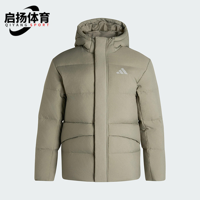 Adidas/阿迪达斯正品2025LINEAR男士运动保暖连帽羽绒服KR0937