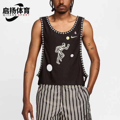 Nike/耐克正品男士印花图案圆领套头经典运动无袖背心FJ0223-235