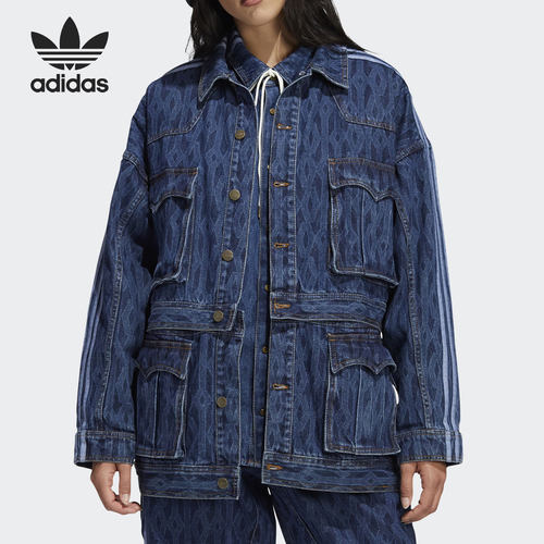阿迪达斯三叶草女牛仔外套